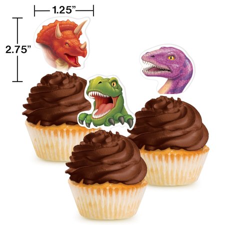 Creative Converting Dinosaur Cupcake Picks, 1.25"x2.75", 144PK 015012